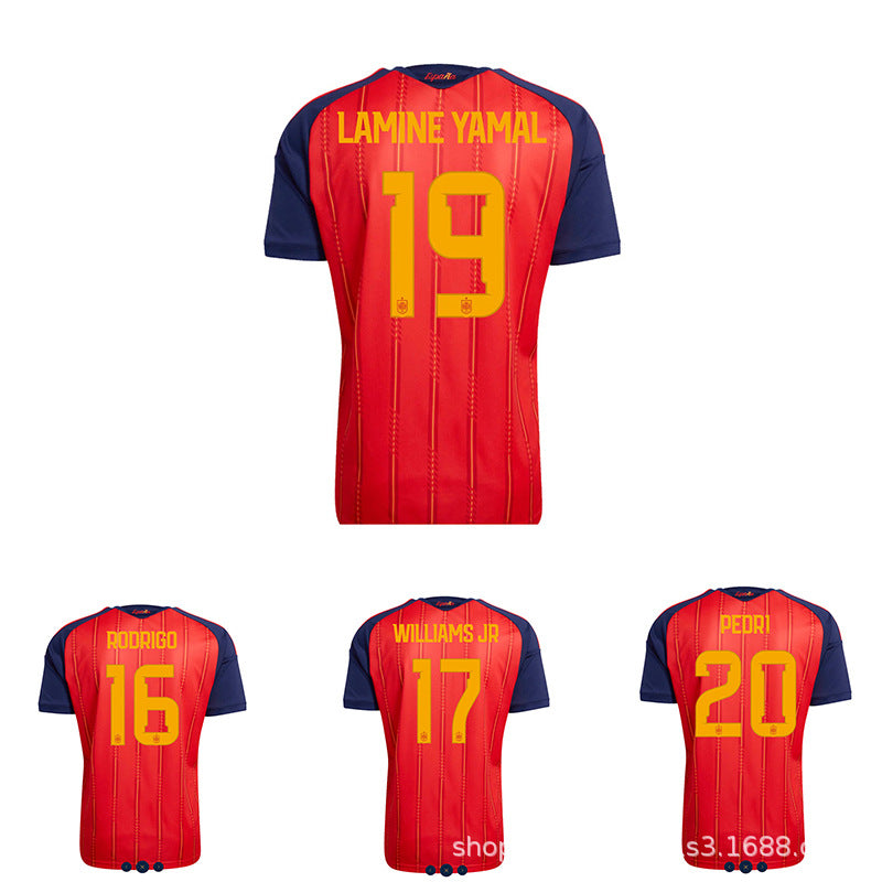 New 26 World Cup Argentina Spain Germany Belgium Football Uniform Messi Player Version Jersey