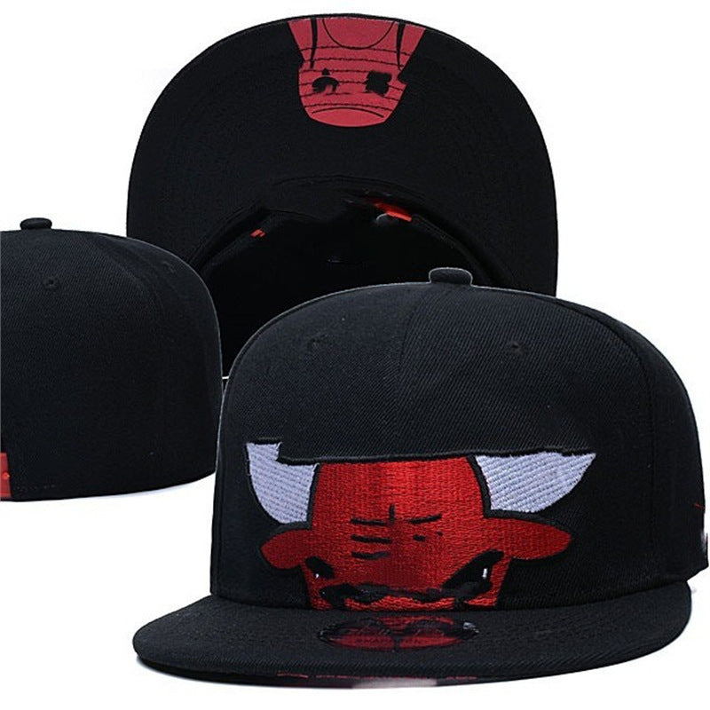 New Nba Season Sports Basketball Cap TlBulls Heat Summer Sunshade Adjustable Size Flat Cap