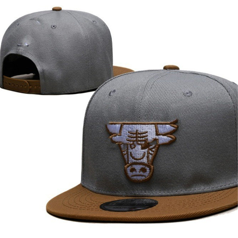 New Nba Season Sports Basketball Cap TlBulls Heat Summer Sunshade Adjustable Size Flat Cap