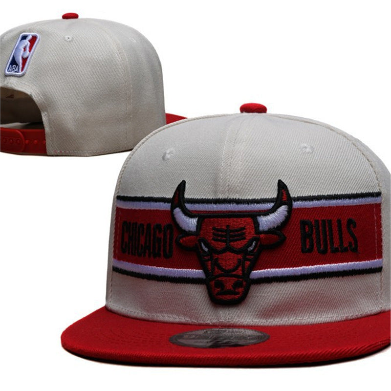 New Nba Season Sports Basketball Cap TlBulls Heat Summer Sunshade Adjustable Size Flat Cap