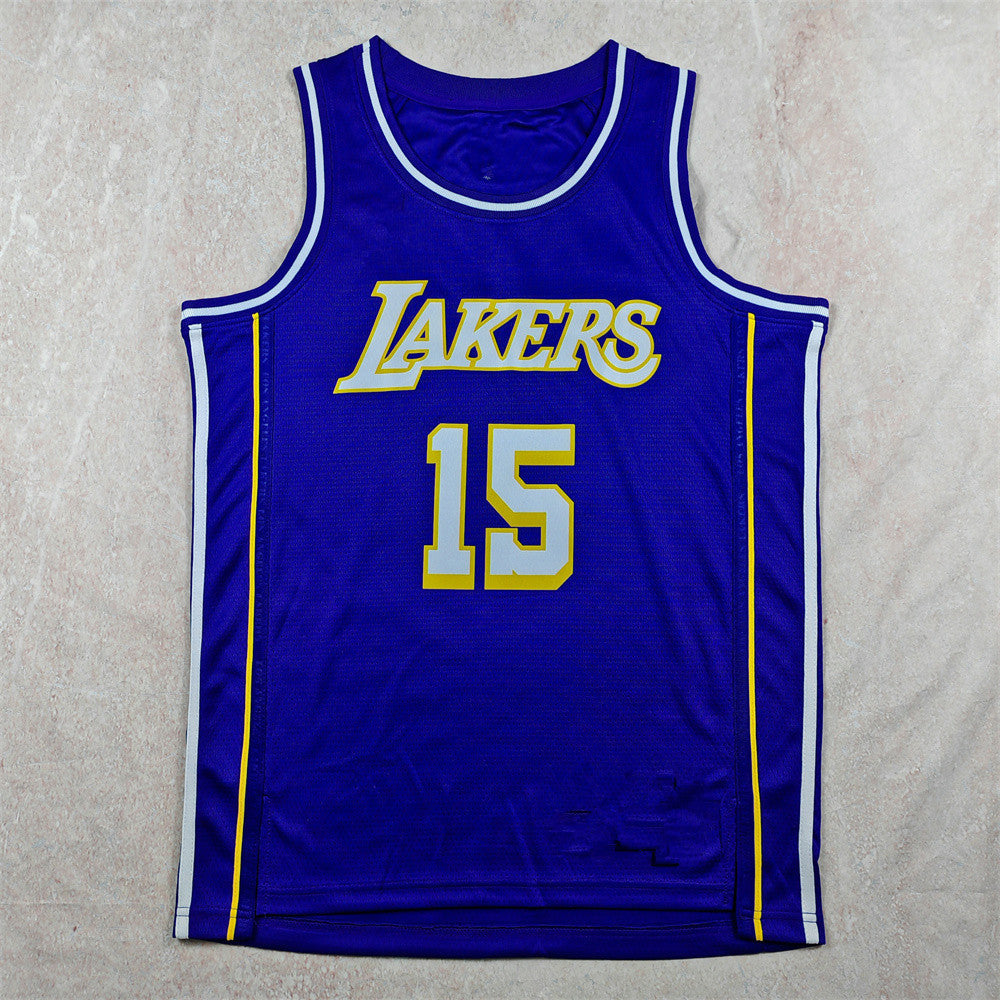 Lakers 2026 No. 15 Rivers Purple City Version Jersey Cross-Border Basketball Uniform