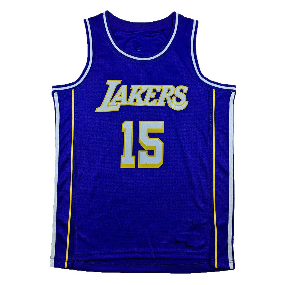 Lakers 2026 No. 15 Rivers Purple City Version Jersey Cross-Border Basketball Uniform