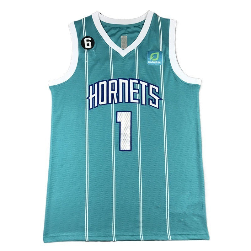 Lamelo ball #1 Basketball Uniform Jersey Hornets Sky Blue