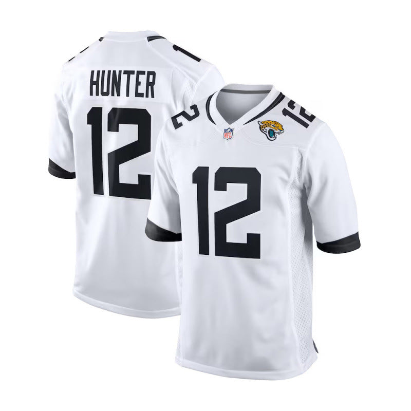 Jaguars Nfl Jaguar Jersey 12 Travis Hunter New Jersey Embroidered Rugby Jersey