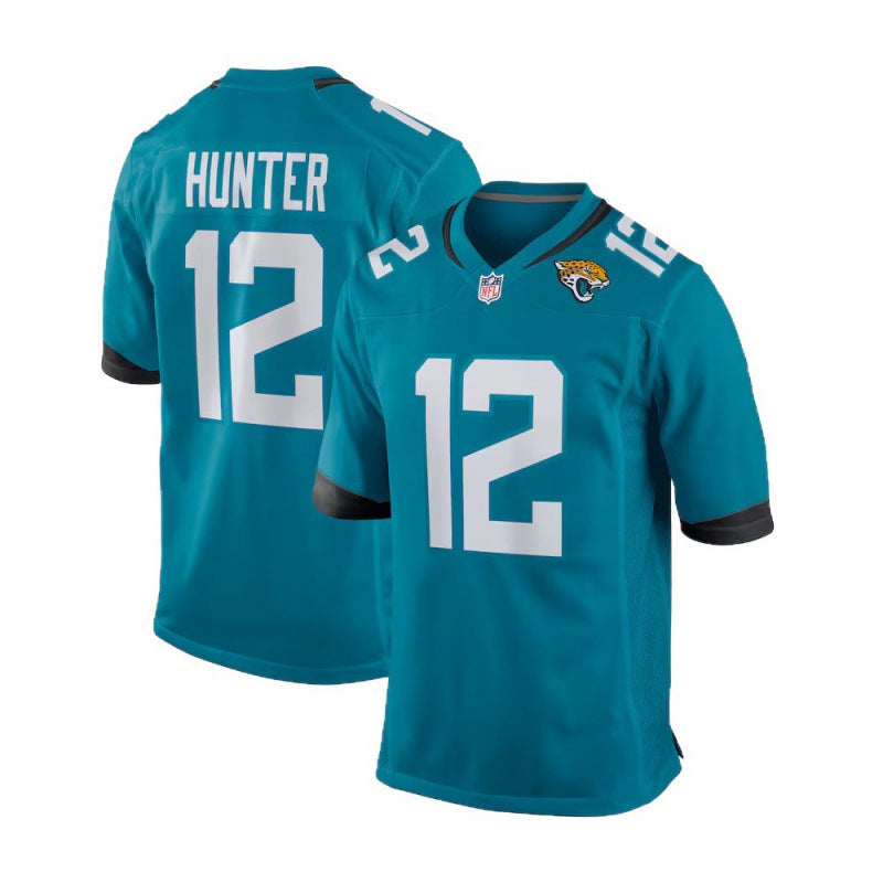 Jaguars Nfl Jaguar Jersey 12 Travis Hunter New Jersey Embroidered Rugby Jersey