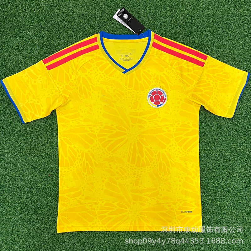 2627 Colombia Y Jersey Wholesale Short-Sleeved Football Shirt World Cup Style Football Shirt Cross-Border Number 10 J Luo James