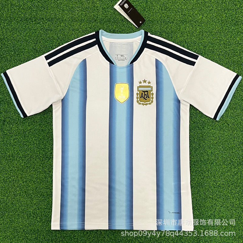 2627 Argentina Football Jersey World Cup Jersey Short-Sleeved New Fan Training and Competition Uniform Cross-Border No. 10 Messi
