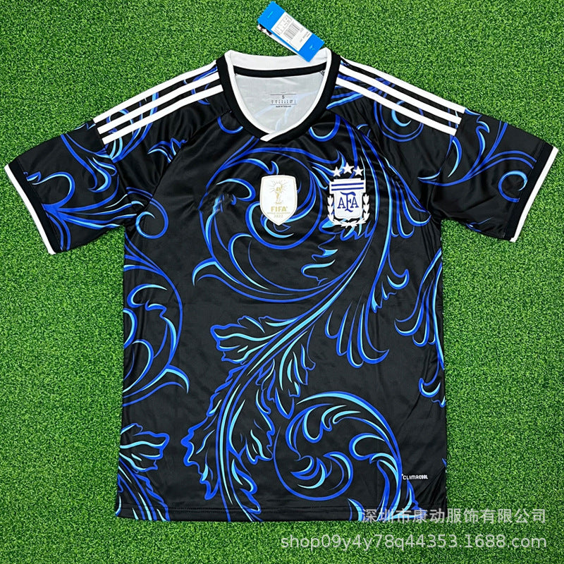 2627 Argentina Football Jersey World Cup Jersey Short-Sleeved New Fan Training and Competition Uniform Cross-Border No. 10 Messi