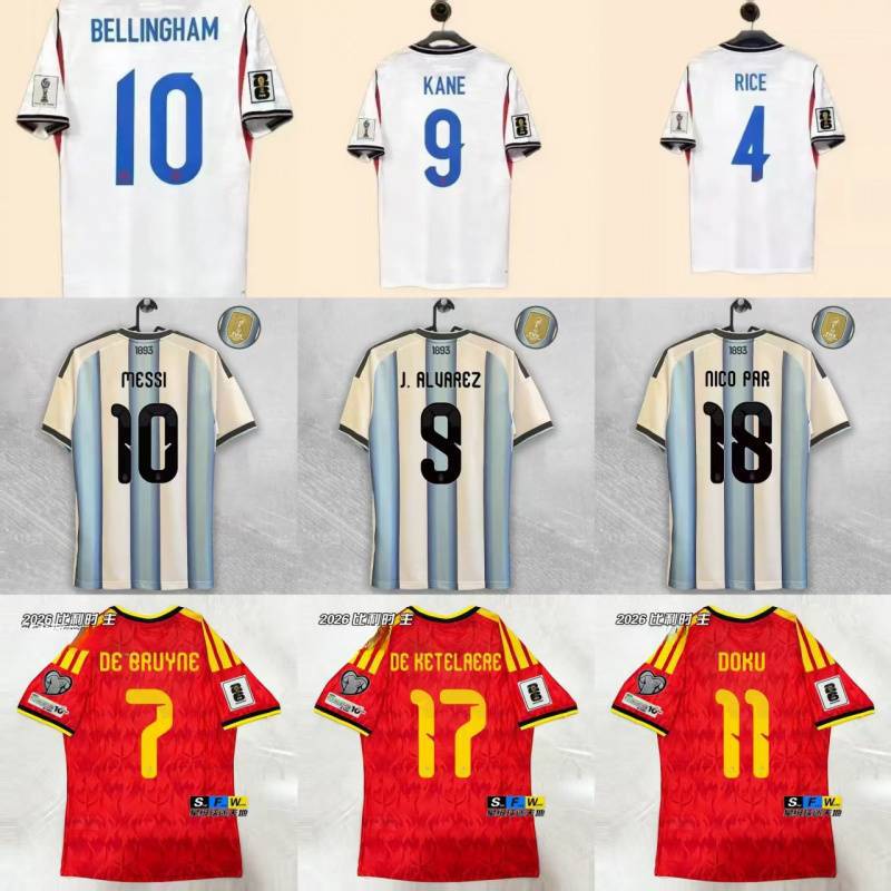 2026 World Cup Jerseys Portugal Mexico Argentina Belgium Uruguay Usa National Team Football Uniforms