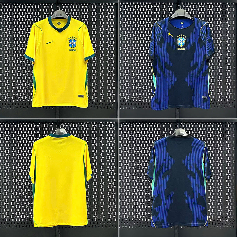 New Brazil Team Brazil World Cup Sportswear National Team Jersey Custom Short-Sleeved T-Shirt Cross-Border Dropshipping Customization