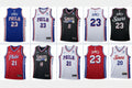 Summer Cross-Border Jersey Philadelphia 76Ers LEBROM JAMES 23.  77 Embiid 21 Maxi Embroidered Training Uniform Basketball Uniform Men