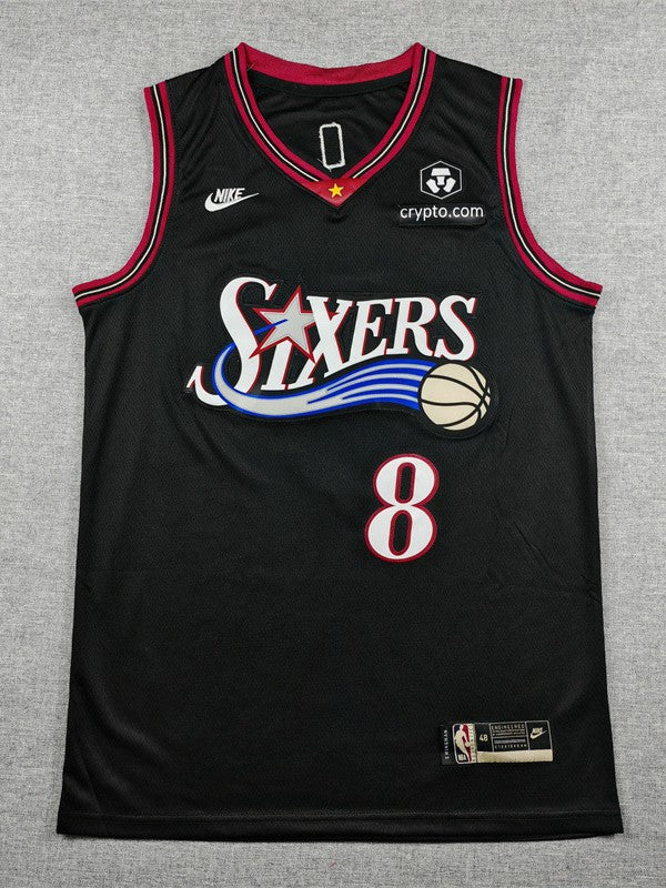 Summer Cross-Border Jersey Philadelphia 76Ers LEBROM JAMES 23.  77 Embiid 21 Maxi Embroidered Training Uniform Basketball Uniform Men