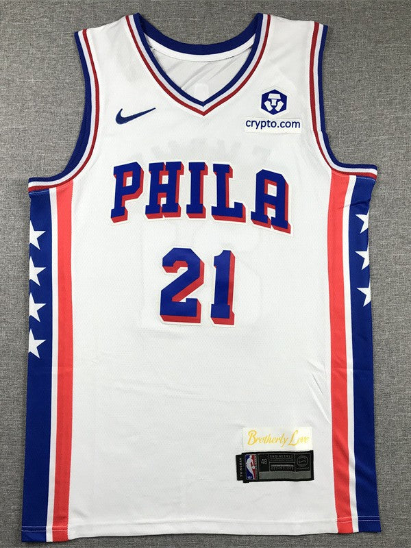 Philadelphia 76Ers lebrom james 23    Embiid 21  maxey 0 , jalen brown 7Uniform Basketball Uniform Men