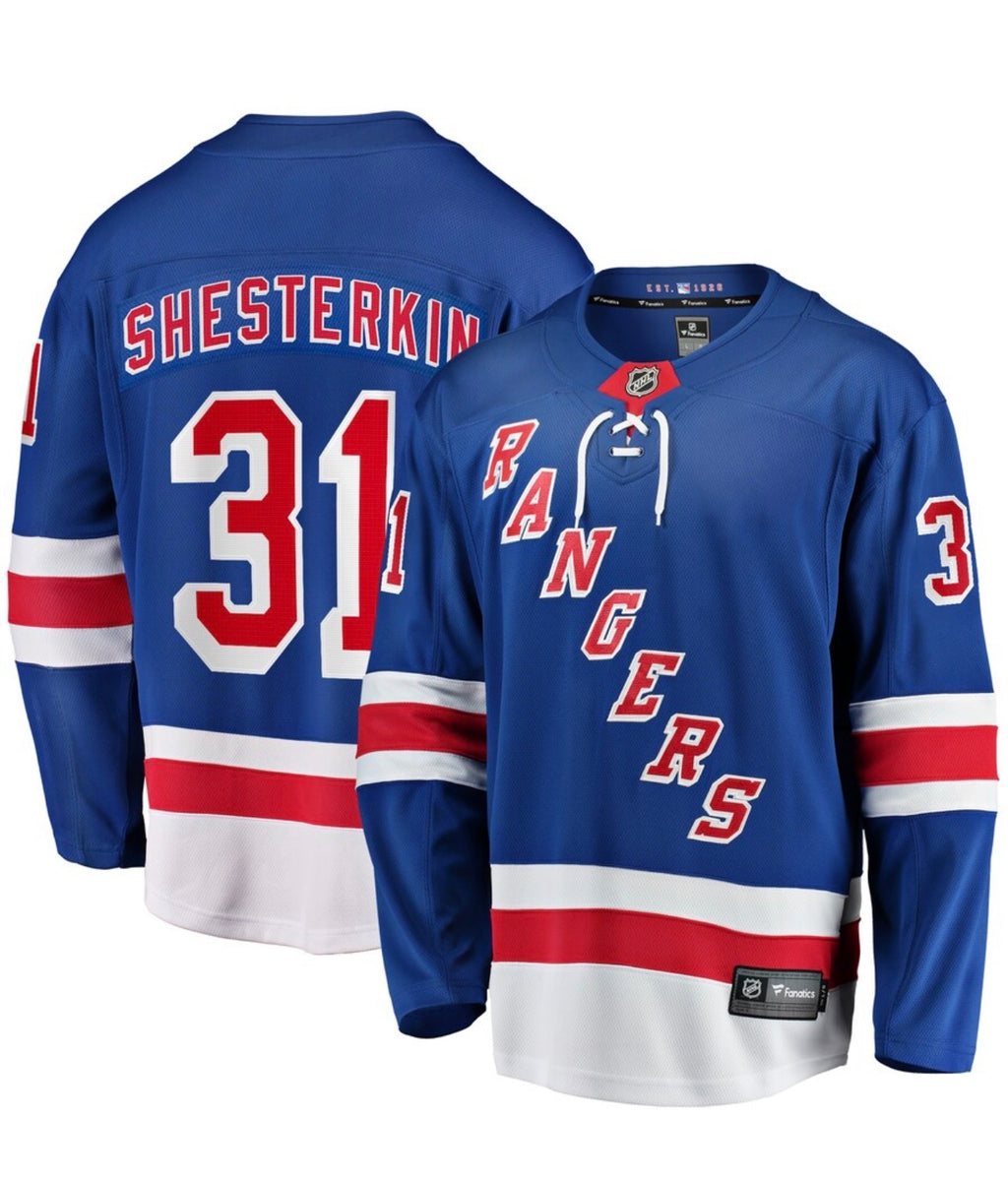 Shesterkin NY Rangers NHL jerseys (hockey)