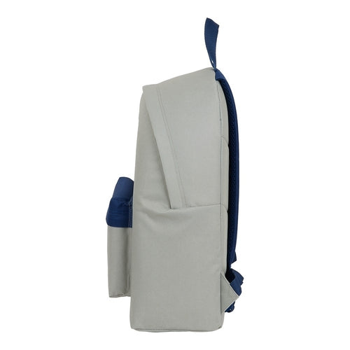 School Bag Real Madrid C.F. Stone Grey Navy Blue (33 x 42 x 15 cm)