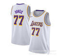 New Cross-Border Lakers Jersey No. 77 Doncic Doncic City Version Yellow Hot-Pressed Basketball Uniform