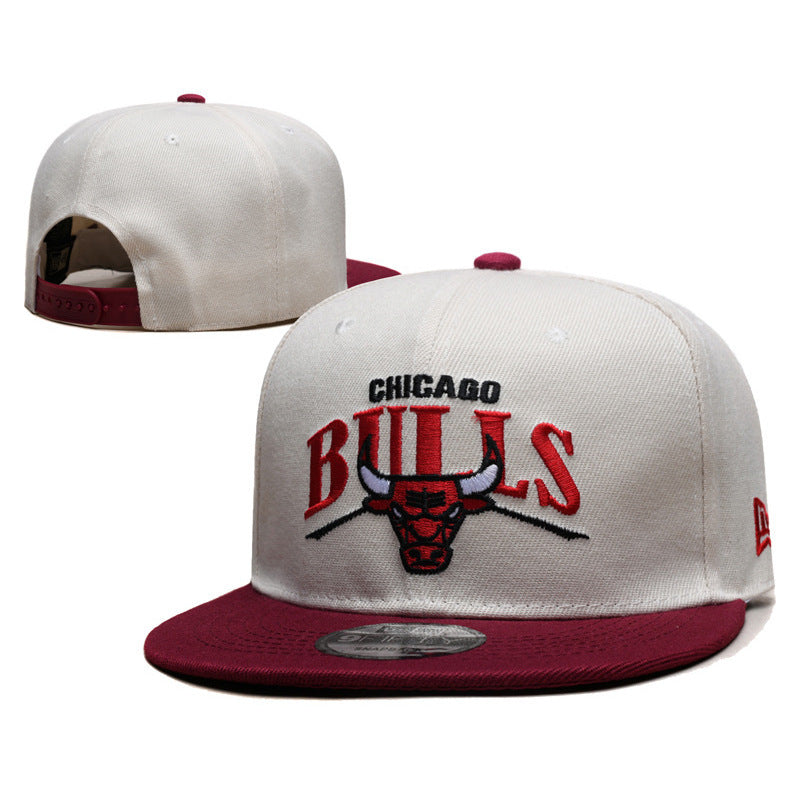 New Nba Season Sports Basketball Cap TlBulls Heat Summer Sunshade Adjustable Size Flat Cap