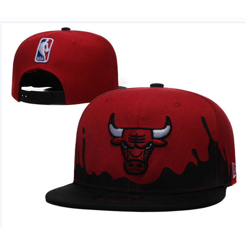 New Nba Season Sports Basketball Cap TlBulls Heat Summer Sunshade Adjustable Size Flat Cap