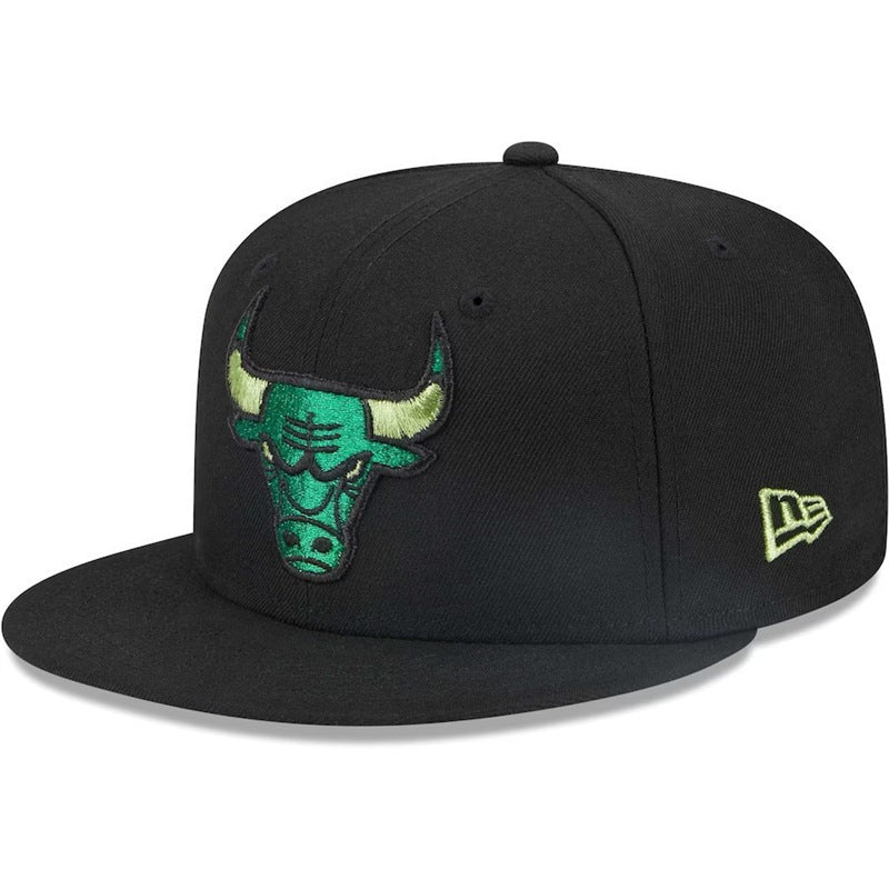 New Nba Season Sports Basketball Cap TlBulls Heat Summer Sunshade Adjustable Size Flat Cap