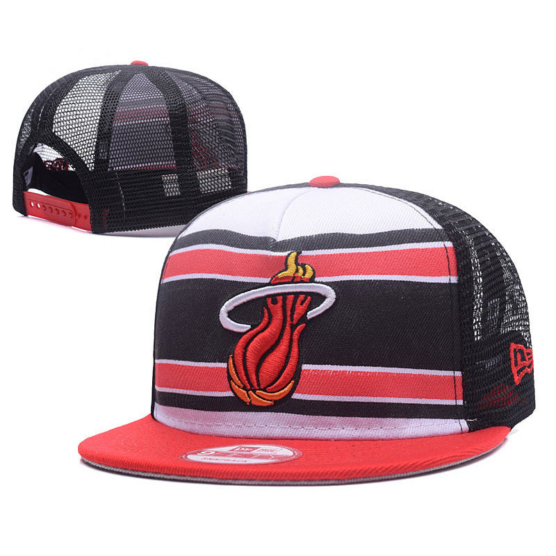 New Nba Season Sports Basketball Cap TlBulls Heat Summer Sunshade Adjustable Size Flat Cap