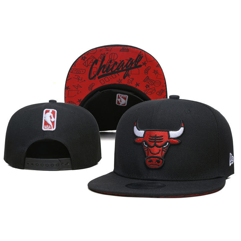 New Nba Season Sports Basketball Cap TlBulls Heat Summer Sunshade Adjustable Size Flat Cap