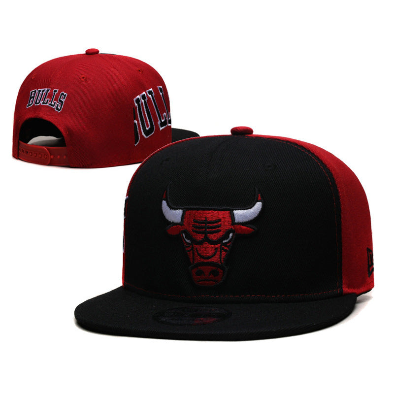 New Nba Season Sports Basketball Cap TlBulls Heat Summer Sunshade Adjustable Size Flat Cap