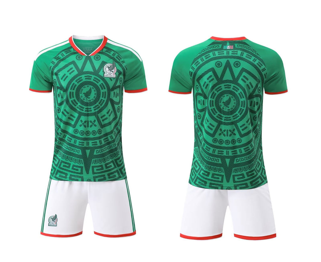 2026 World Cup Jersey Mexico Home National Team Football Uniform Children's Adult Team Uniform Jersey Size 14-3XL