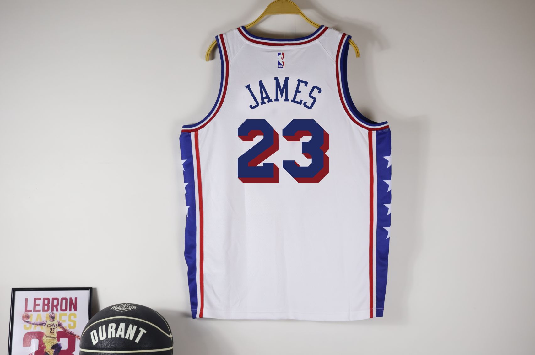 Summer Cross-Border Jersey Philadelphia 76Ers LEBROM JAMES 23.  77 Embiid 21 Maxi Embroidered Training Uniform Basketball Uniform Men