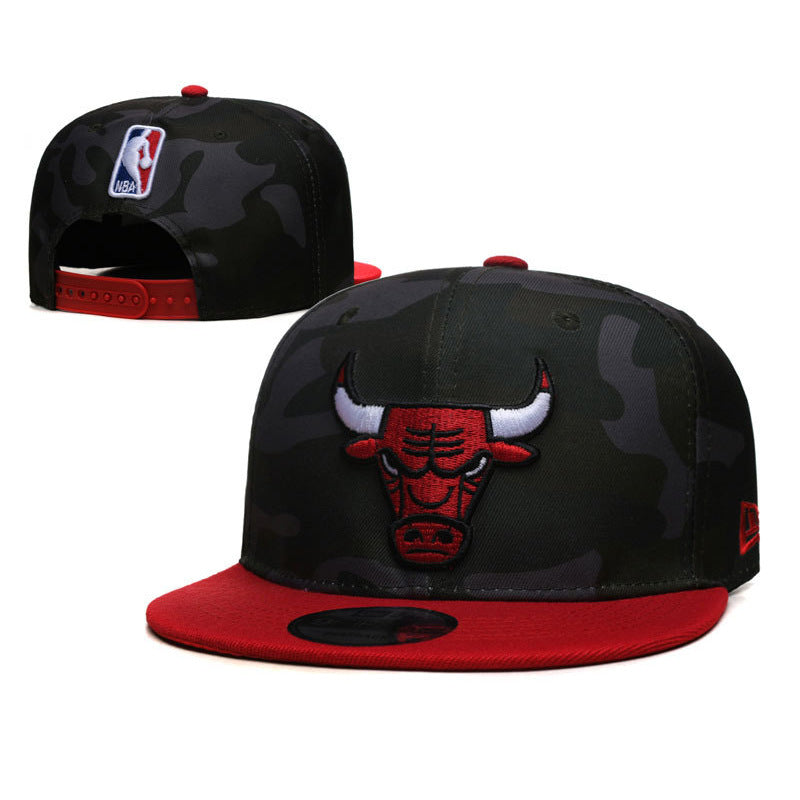 New Nba Season Sports Basketball Cap TlBulls Heat Summer Sunshade Adjustable Size Flat Cap