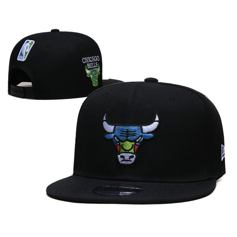 New Nba Season Sports Basketball Cap TlBulls Heat Summer Sunshade Adjustable Size Flat Cap
