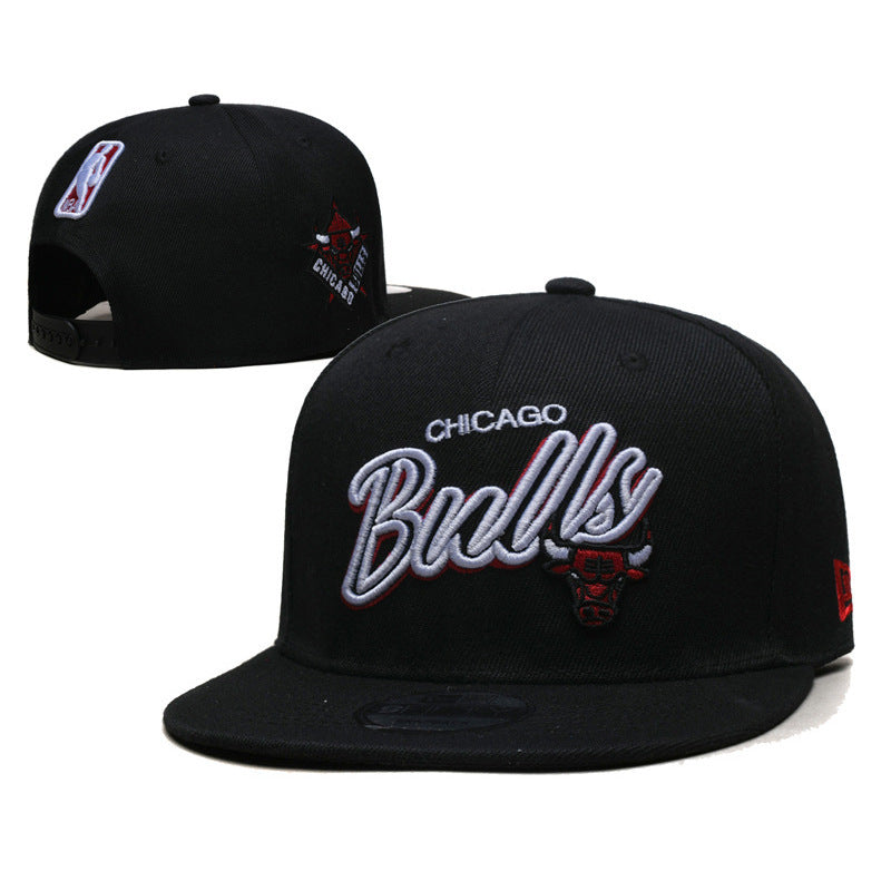 New Nba Season Sports Basketball Cap TlBulls Heat Summer Sunshade Adjustable Size Flat Cap