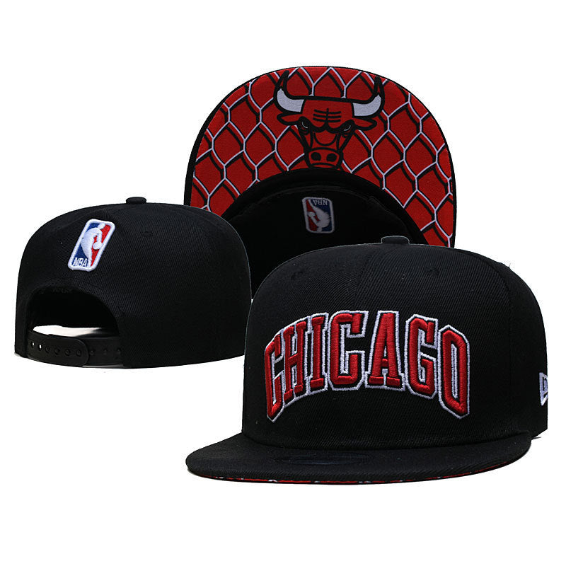 New Nba Season Sports Basketball Cap TlBulls Heat Summer Sunshade Adjustable Size Flat Cap