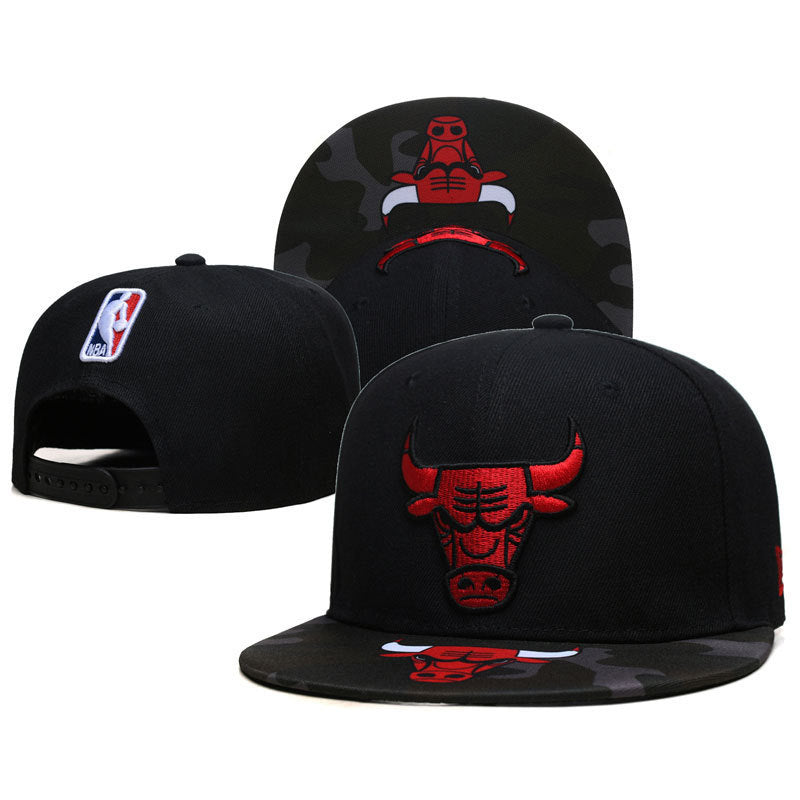 New Nba Season Sports Basketball Cap TlBulls Heat Summer Sunshade Adjustable Size Flat Cap