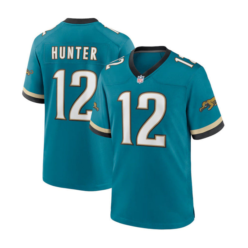 Jaguars Nfl Jaguar Jersey 12 Travis Hunter New Jersey Embroidered Rugby Jersey