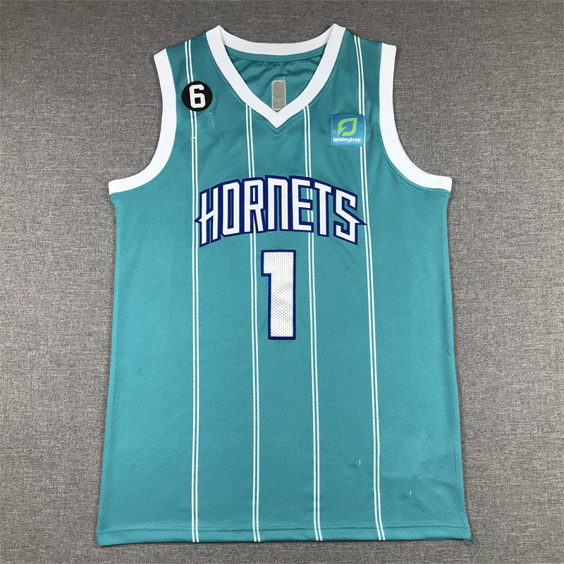 Lamelo ball #1 Basketball Uniform Jersey Hornets Sky Blue