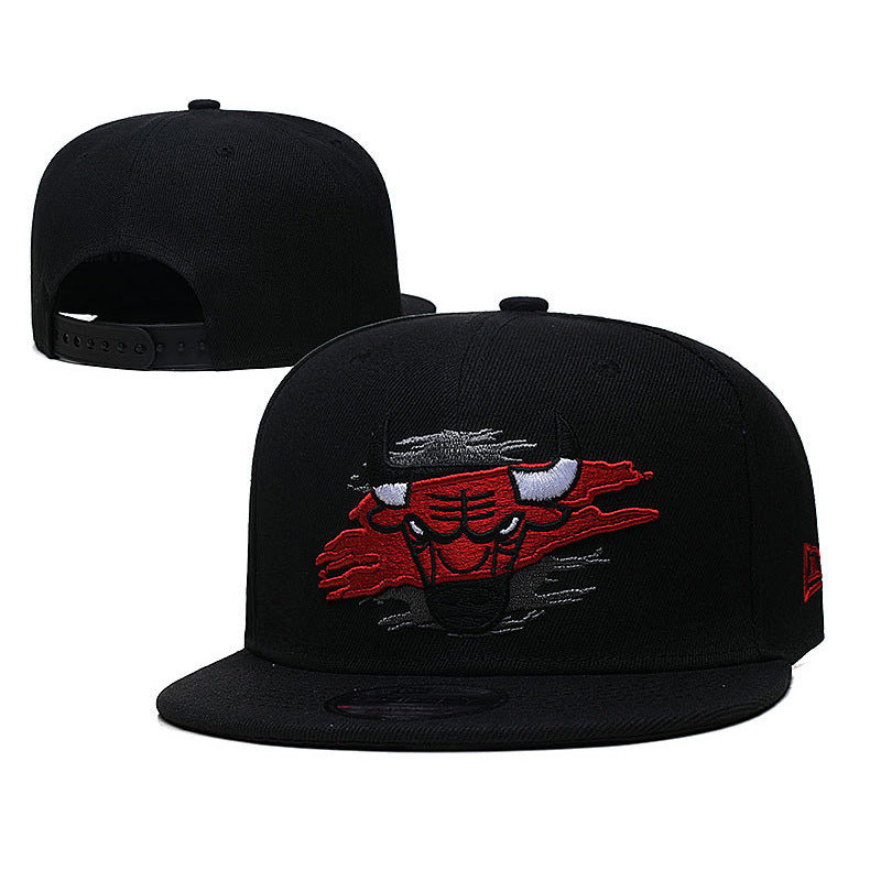 New Nba Season Sports Basketball Cap TlBulls Heat Summer Sunshade Adjustable Size Flat Cap