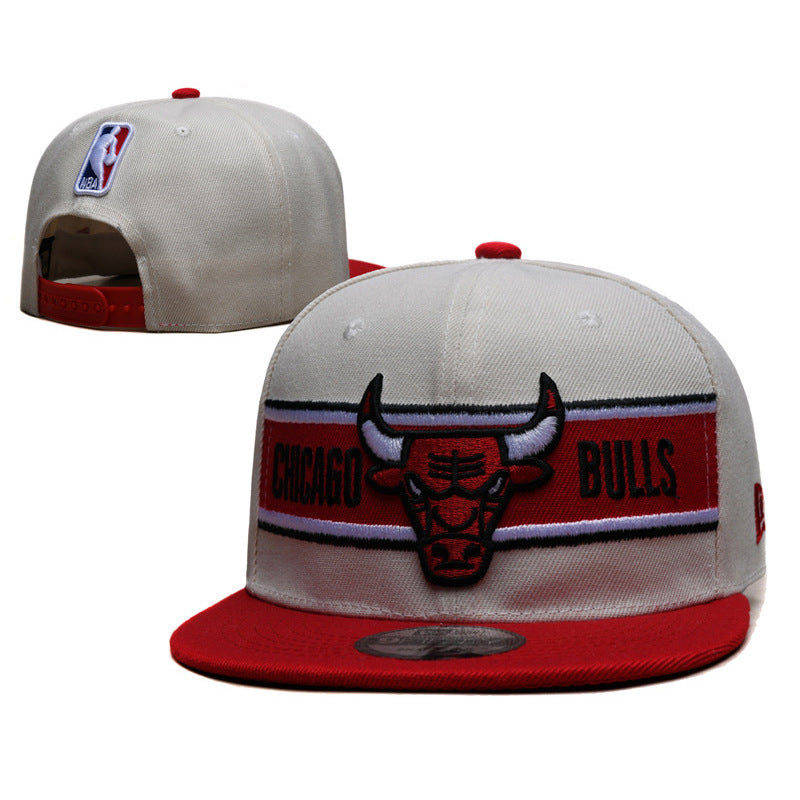 New Nba Season Sports Basketball Cap TlBulls Heat Summer Sunshade Adjustable Size Flat Cap