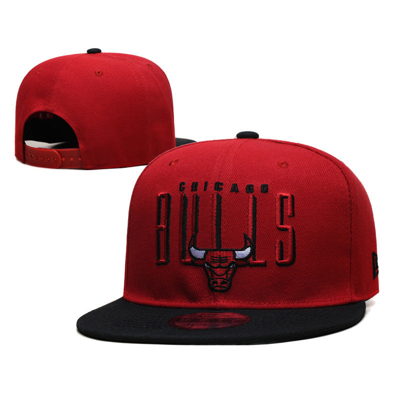 New Nba Season Sports Basketball Cap TlBulls Heat Summer Sunshade Adjustable Size Flat Cap